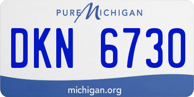 MI license plate DKN6730