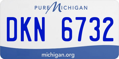 MI license plate DKN6732