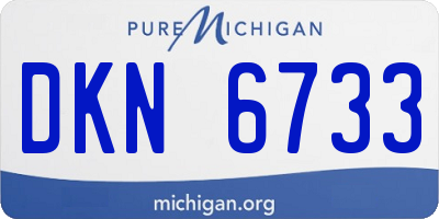 MI license plate DKN6733