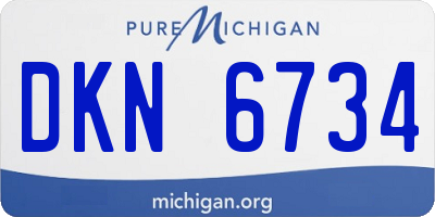 MI license plate DKN6734