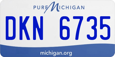MI license plate DKN6735
