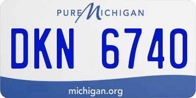 MI license plate DKN6740