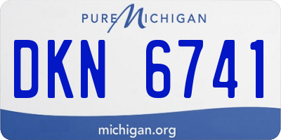 MI license plate DKN6741