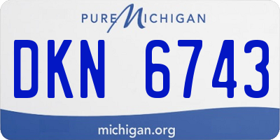 MI license plate DKN6743