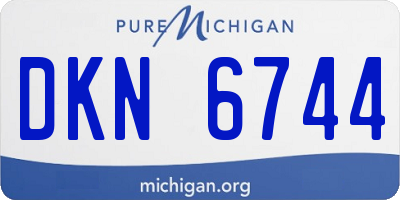 MI license plate DKN6744