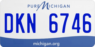 MI license plate DKN6746