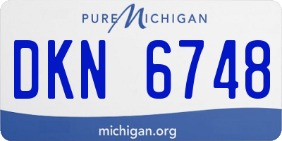 MI license plate DKN6748