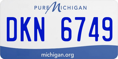 MI license plate DKN6749