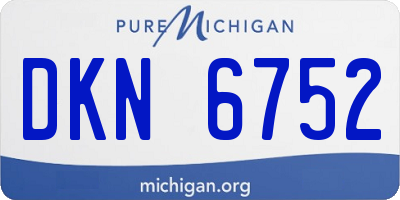 MI license plate DKN6752