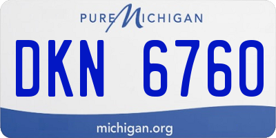 MI license plate DKN6760