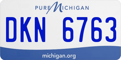 MI license plate DKN6763