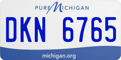 MI license plate DKN6765