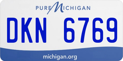 MI license plate DKN6769