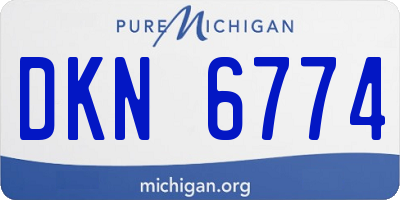 MI license plate DKN6774