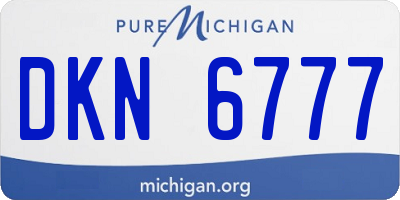 MI license plate DKN6777