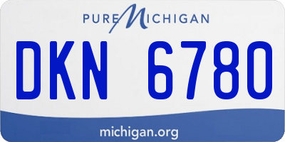 MI license plate DKN6780