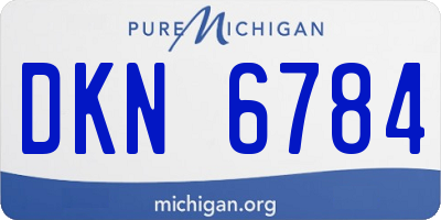 MI license plate DKN6784
