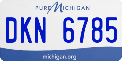 MI license plate DKN6785