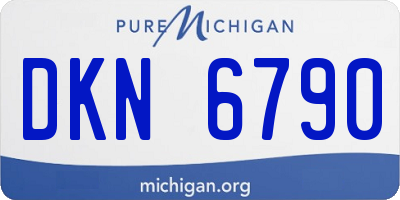 MI license plate DKN6790