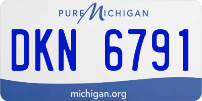 MI license plate DKN6791