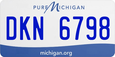 MI license plate DKN6798