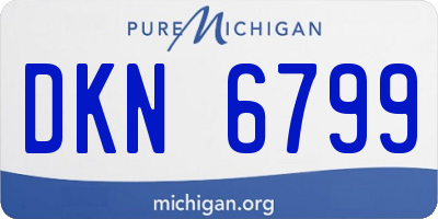 MI license plate DKN6799