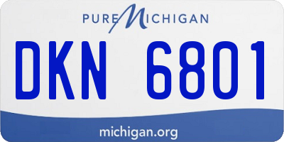 MI license plate DKN6801