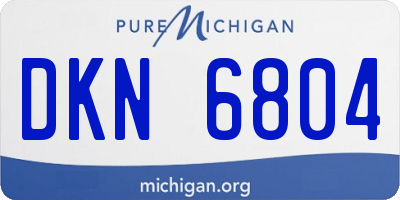 MI license plate DKN6804