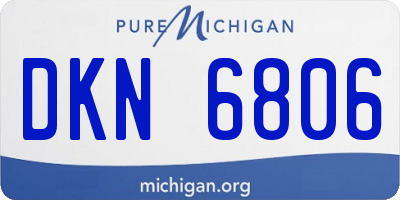 MI license plate DKN6806