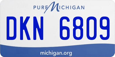 MI license plate DKN6809