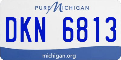 MI license plate DKN6813
