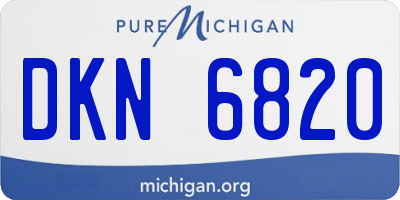 MI license plate DKN6820