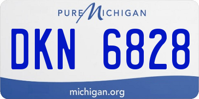 MI license plate DKN6828