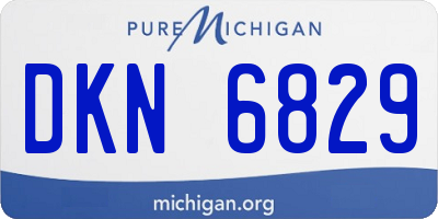 MI license plate DKN6829