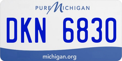MI license plate DKN6830