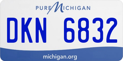 MI license plate DKN6832
