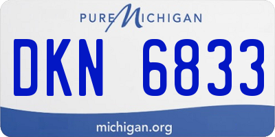 MI license plate DKN6833