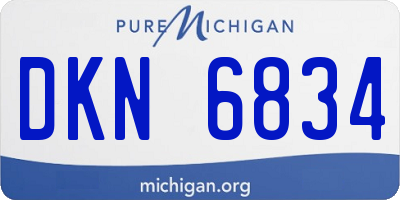 MI license plate DKN6834