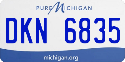 MI license plate DKN6835