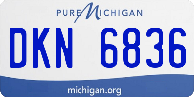 MI license plate DKN6836