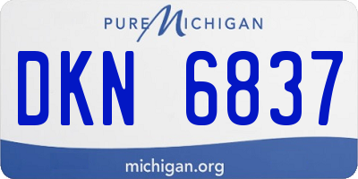 MI license plate DKN6837