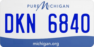 MI license plate DKN6840