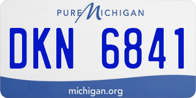 MI license plate DKN6841