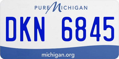 MI license plate DKN6845