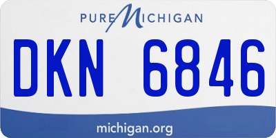 MI license plate DKN6846