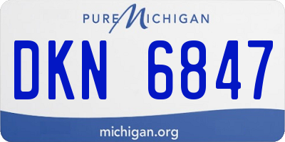 MI license plate DKN6847