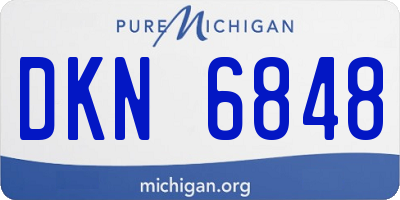 MI license plate DKN6848