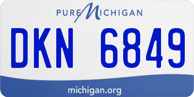 MI license plate DKN6849