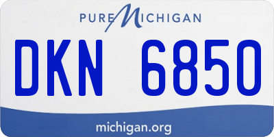MI license plate DKN6850