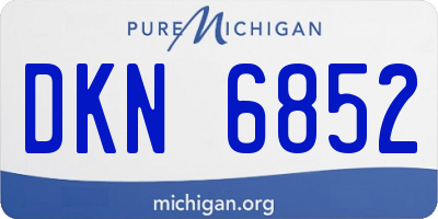 MI license plate DKN6852